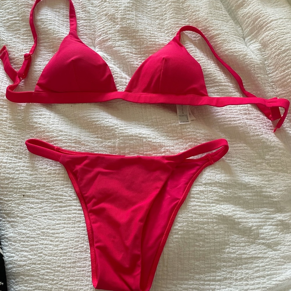 Neon bikini size small bottom and 34B top